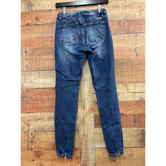 KanCan Womens Distressed Skinny Jeans Size 28 Blue Denim - Picture 5 of 8